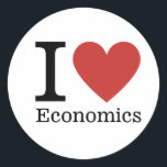 I ❤️ Love Economics CUSTOMIZABLE Sticker<br><div class="desc">Introducing our "I ❤️ Love Economics" sticker! Whether you're a dedicated student delving into the intricacies of supply and demand or a seasoned economist analyzing market trends and policy impacts, this sticker is a perfect way to showcase your passion for the study of economics. Adorn your laptop, water bottle, or...</div>
