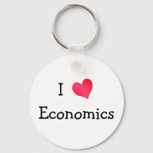 I Love Economics Keychain
