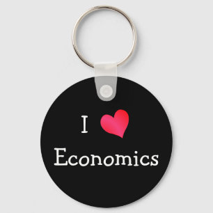 I Love Economics Keychain