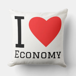 I love economy throw pillow