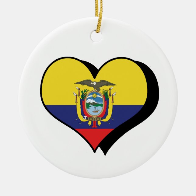I Love Ecuador Ornament (Front)