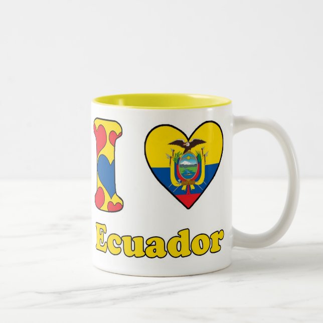 I love Ecuador Two-Tone Coffee Mug (Right)