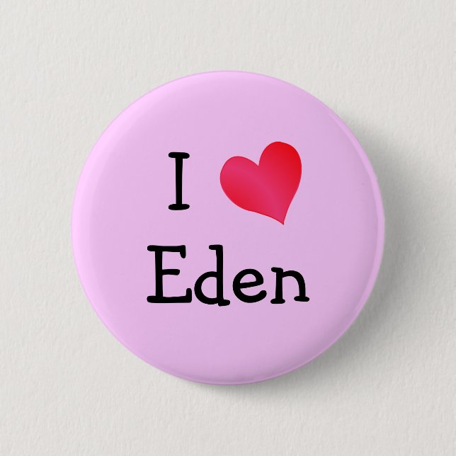 I Love Eden 2 Inch Round Button (Front)