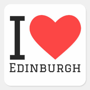 I love Edinburgh  Square Sticker