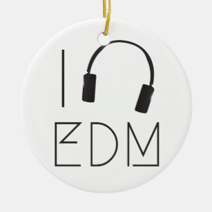 I love EDM Ceramic Ornament