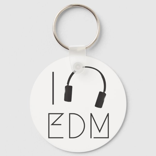 I love EDM Keychain (Front)