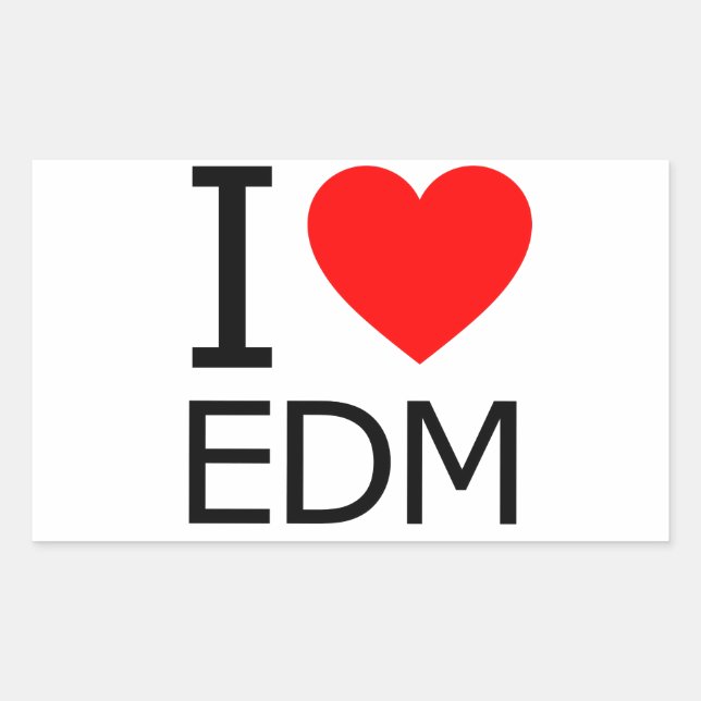 I Love EDM Sticker (Front)