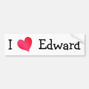 I Love Edward Bumper Sticker