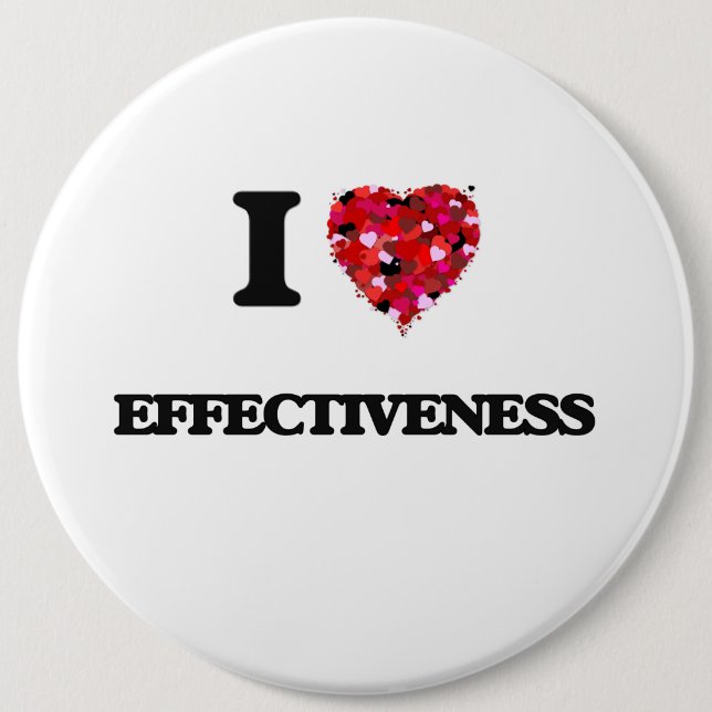 I love EFFECTIVENESS 6 Inch Round Button (Front)
