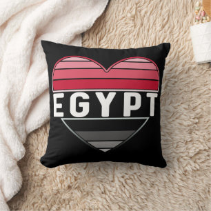 I Love Egypt, Egyptian Heart Throw Pillow