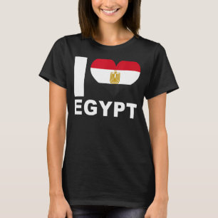 I Love Egypt Heart Flag Egypt T-Shirt
