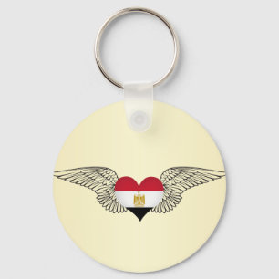I Love Egypt -wings Keychain