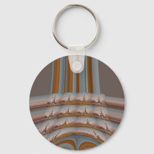 I Love Eiffel Tower  Paris With Love blue sky colo Keychain