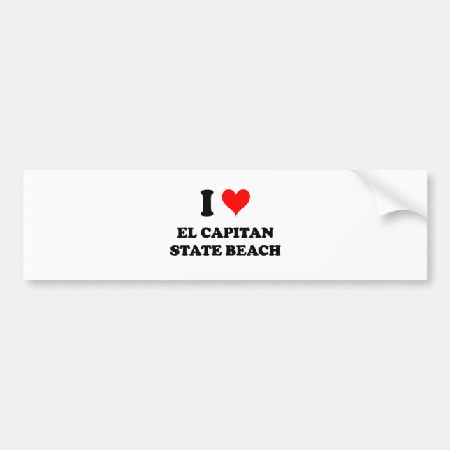 I Love El Capitan State Beach Bumper Sticker (Front)