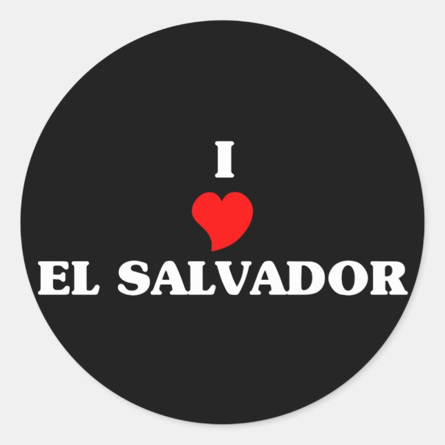 I Love El Salvador Classic Round Sticker (Front)