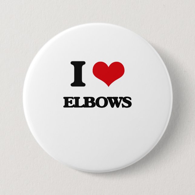 I love ELBOWS 3 Inch Round Button (Front)