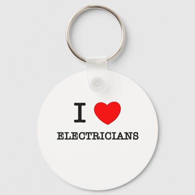 I love Electricians Keychain (Front)