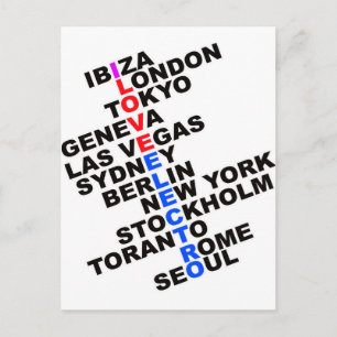 I Love Electro Postcard