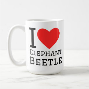 I love elephant beetle  coffee mug