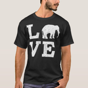 I Love Elephants Funny T-Shirt