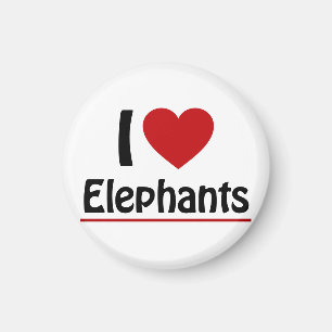 I love Elephants Magnet