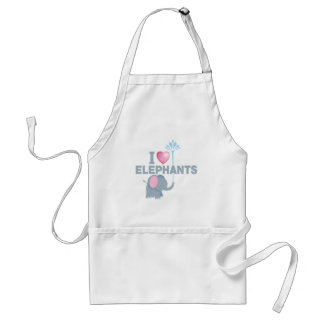 i love elephants standard apron