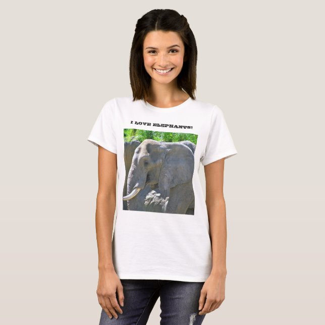 I LOVE ELEPHANTS! tee (Front Full)