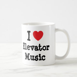 I love Elevator Music heart custom personalized Coffee Mug