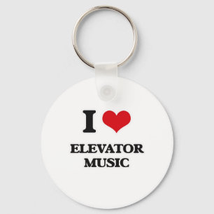 I Love Elevator Music Keychain