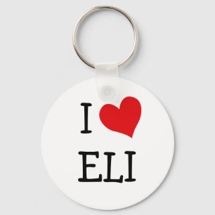 I Love Eli Keychain