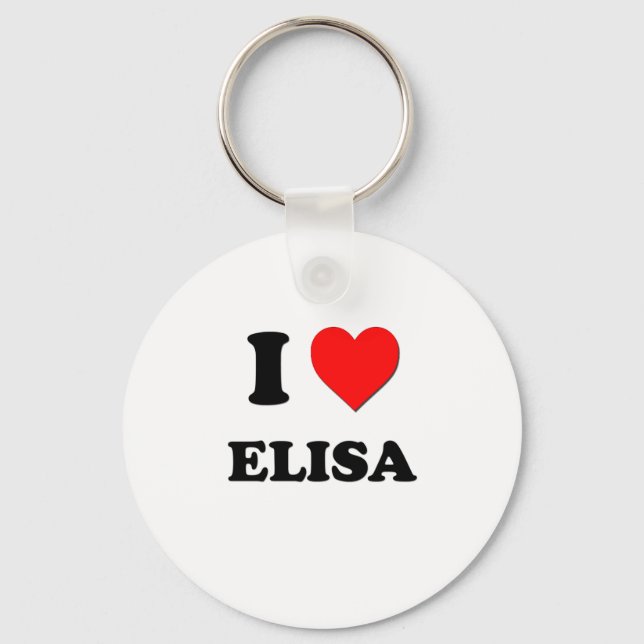 I Love Elisa Keychain (Front)