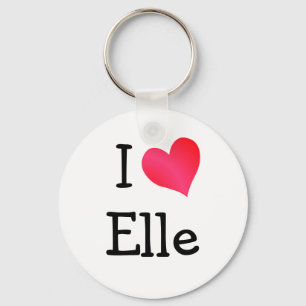 I Love Elle Keychain