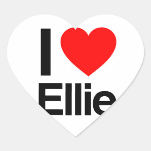 i love ellie heart sticker