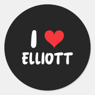 I Love Elliott - Heart  Classic Round Sticker