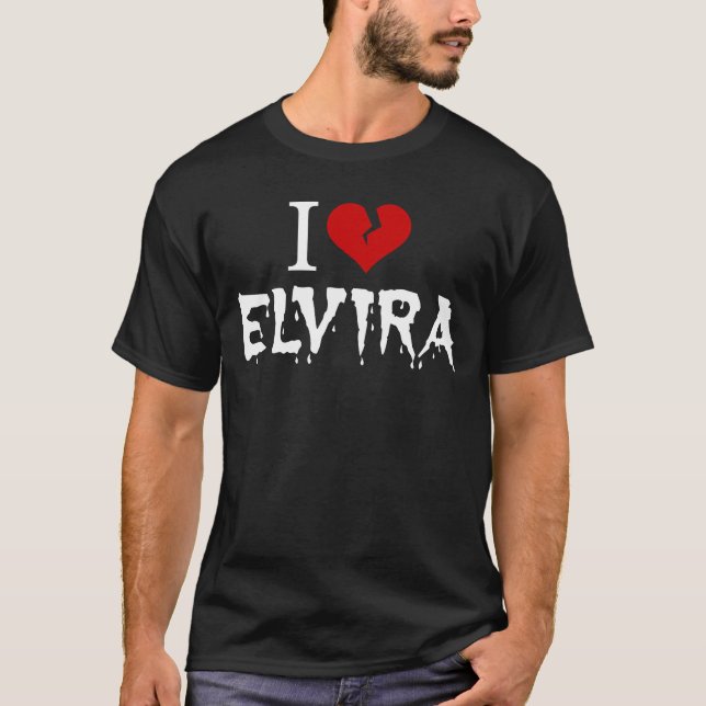I Love Elvira Broken Heart T-Shirt (Front)