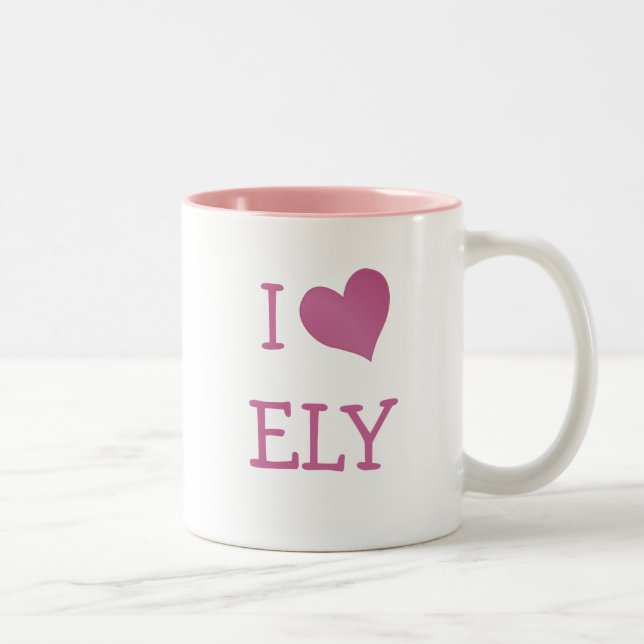 I Love Ely Two-Tone Coffee Mug (Right)