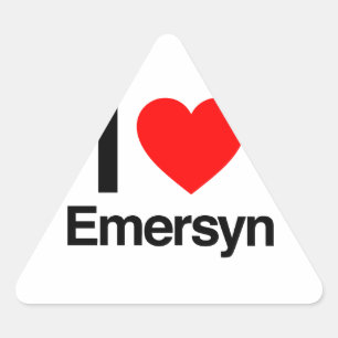 i love emersyn triangle sticker
