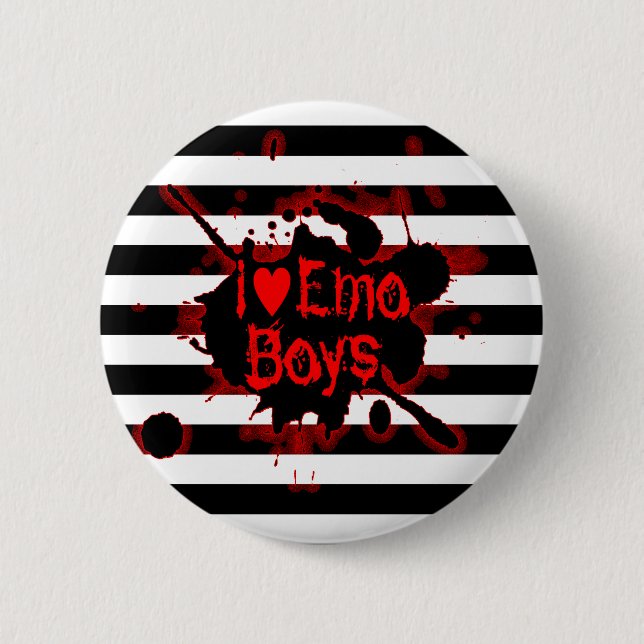 I love Emo Boys 2 Inch Round Button (Front)