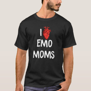 I Love Emo Moms Funny Red Heart T-Shirt