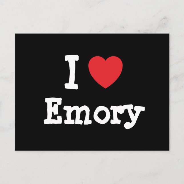 I love Emory heart custom personalized Postcard (Front)