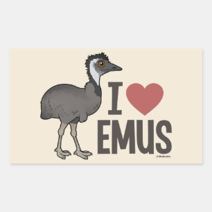 I Love Emus Sticker