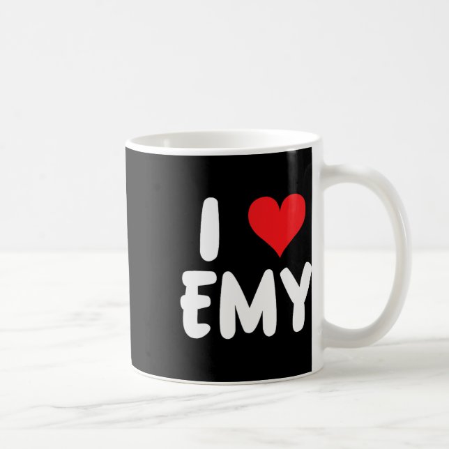 I Love Emy - Heart - Name  Coffee Mug (Right)
