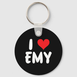 I Love Emy - Heart - Name Keychain