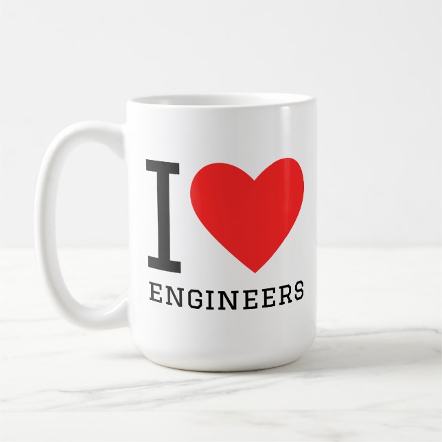 I love engineers coffee mug (Left)