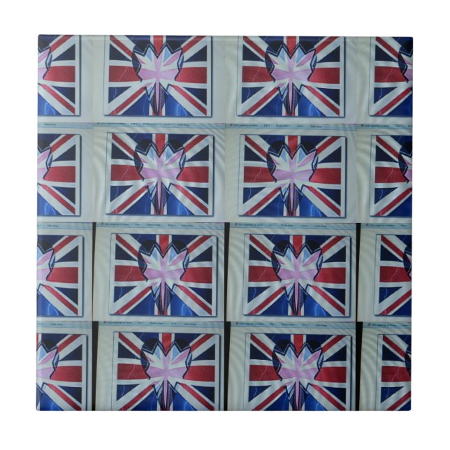 I Love England Art Print Tile (Front)