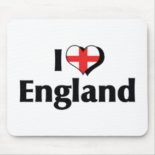 I Love England Flag Mouse Pad