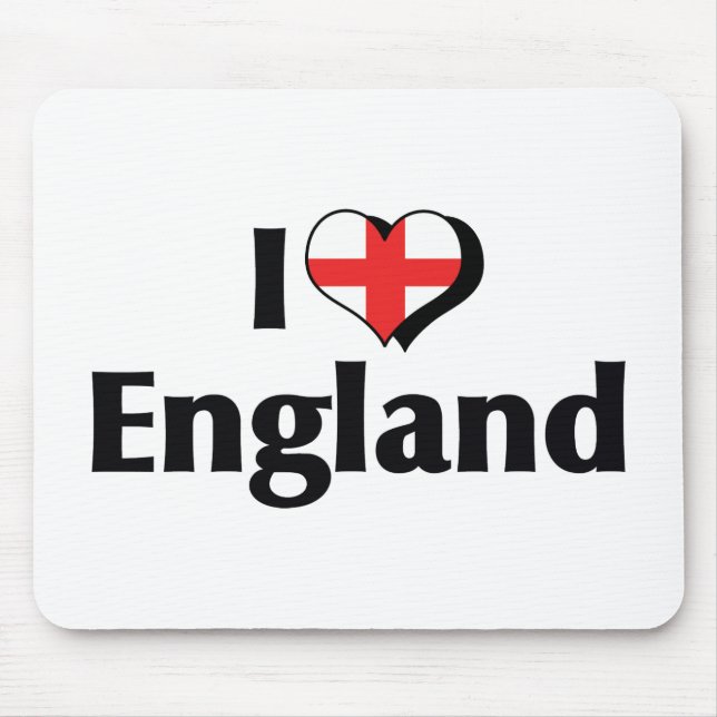 I Love England Flag Mouse Pad (Front)