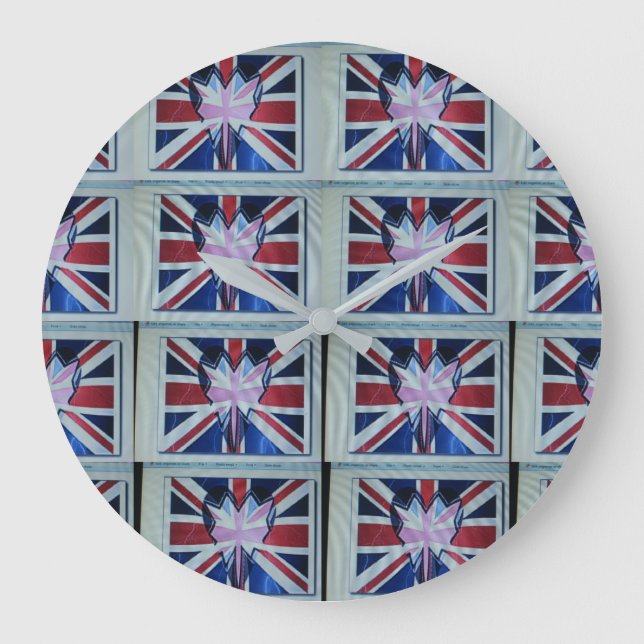 I love England.png Large Clock (Front)