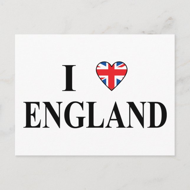 I Love England Postcard (Front)