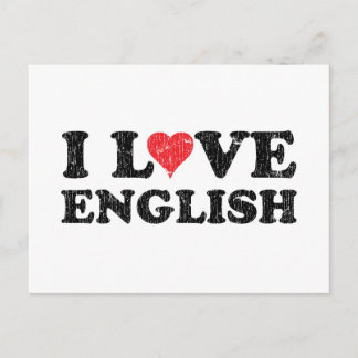 I Love English Postcard